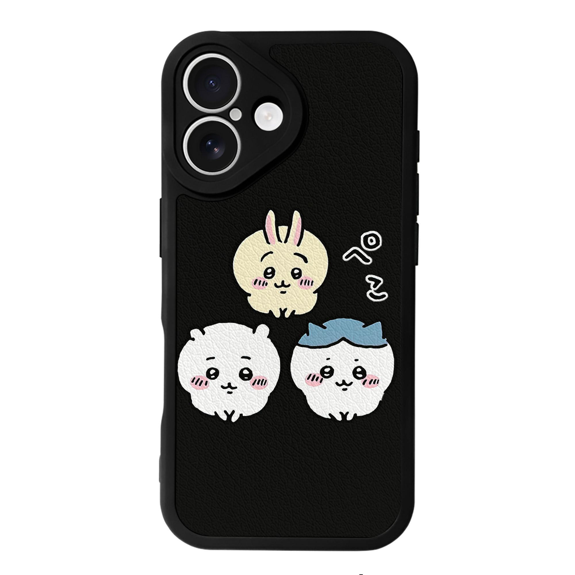 （画像用） ちいかわ うさぎ Chii-kawa usagi 【iPhone 16シリーズ対応】シリコンスマホケース（レザー調） 材質：シリコン